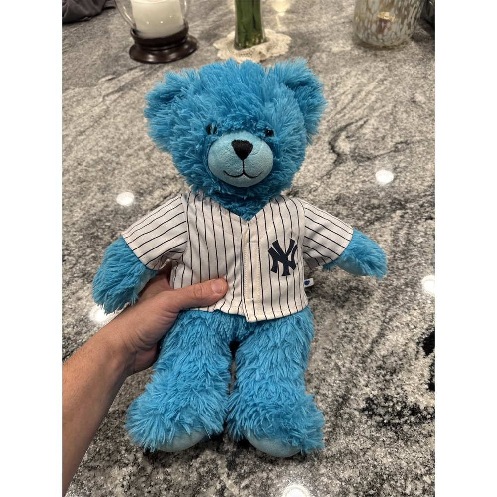Build A Bear Workshop Teal Blue Shaggy Teddy Bear 16" 2021